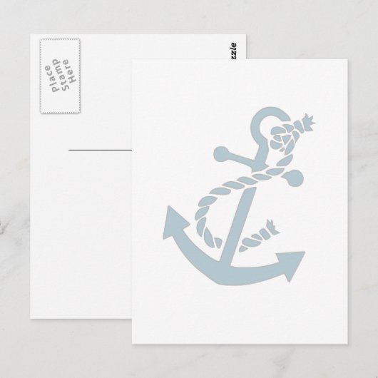 Nautisch anker briefkaart (Voorkant / Achterkant)