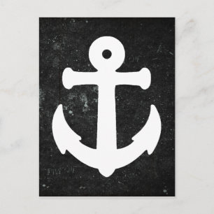 Nautisch Anker Briefkaart w Chalkboard Achtergrond