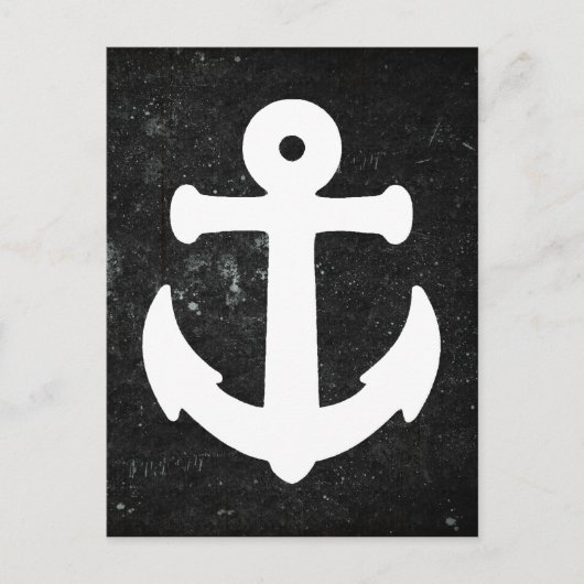 Nautisch Anker Briefkaart w Chalkboard Achtergrond (Voorkant)