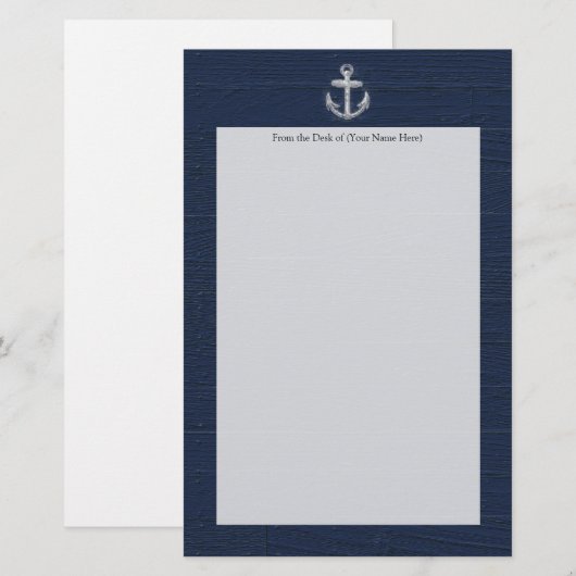  Nautisch Anker Briefpapier (Voorkant / Achterkant)