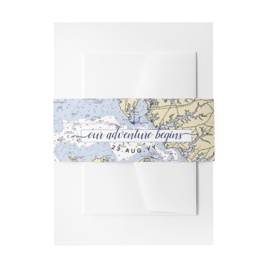 #nautisch anker #bruiloft Annapolis Maryland Uitnodigingen Wikkel (Voorkant Voorbeeld)