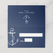 Nautisch Anker Bruiloft Marine Plaatskaartje (Buitenkant ongevouwen)