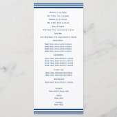 Nautisch anker bruiloft programma programmakaart (Achterkant)