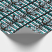 Nautisch anker cadeaupapier (Hoek)