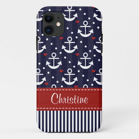 Nautisch anker Case-Mate iPhone case (Achterkant)