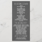 Nautisch Anker  Chalkboard Wedding Programma Programmakaart (Achterkant)