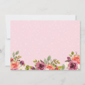 Nautisch anker Chic Floral Be My Maid of Honor Kaart (Achterkant)
