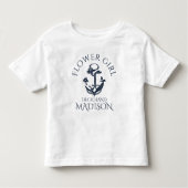 Nautisch Anker Crew Bloemenmeisje Kinder Shirts (Voorkant)