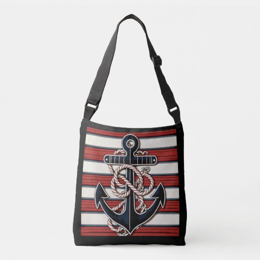 Nautisch anker crossbody tas (Voorkant)