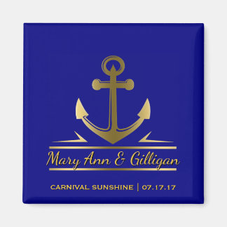 Nautisch Anker Cruise Schip Bruiloft Favor Navy Magneet