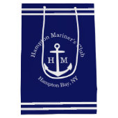 Nautisch Anker Custom (blauw) Medium Cadeauzakje (Achterkant)