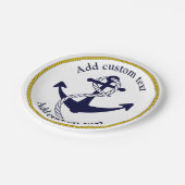 Nautisch anker Custom Party Paper Borden Papieren Bordje (Gekanteld)