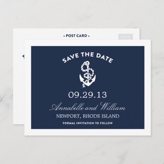 NAUTISCH ANKER | DE DATUM NA KAART OPSLAAN (Voorkant / Achterkant)