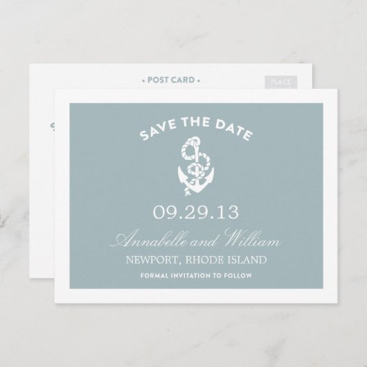 NAUTISCH ANKER | DE DATUM NA KAART OPSLAAN (Voorkant / Achterkant)