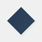 Nautisch anker donkerblauw blauw wit patroon schat servet (Hoek)