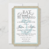 Nautisch anker Eet Drink Getrouwd Repetitie Diner Kaart (Voorkant)