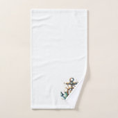 Nautisch Anker en Captains Wheel Bad Handdoek (Handdoek)