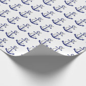 Nautisch anker en helling cadeaupapier (Hoek)