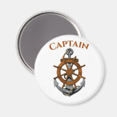 Nautisch anker en kapitein magneet (Voorkant / Achterkant)
