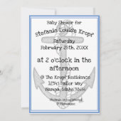 Nautisch Anker en Rope Boy Baby shower (blauw) Kaart (Achterkant)