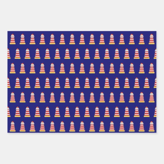 Nautisch anker- en scheepswielpatroon op blauw van inpakpapier vel (Voorkant 3)