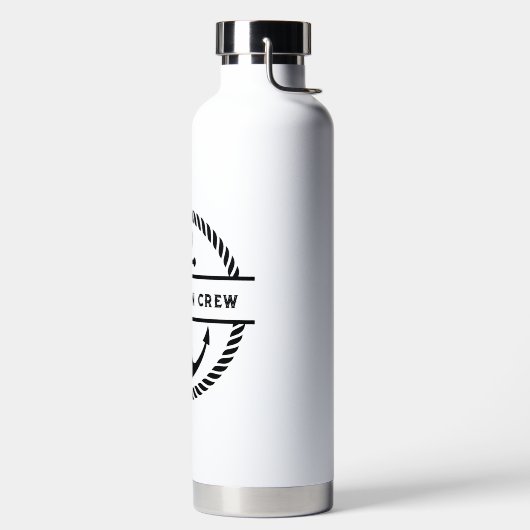 Nautisch Anker en Touw Split Monogram Waterfles (Links)