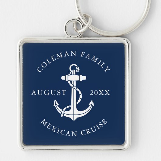 Nautisch Anker Familie Reis Aangepast Sleutelhanger (Voorkant)