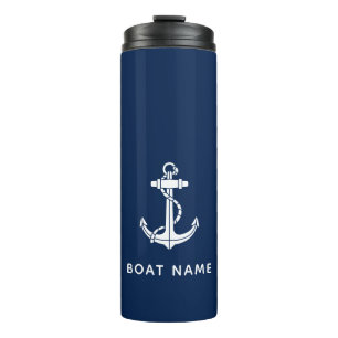 Nautisch anker familie strandtrip aangepaste merch thermosbeker