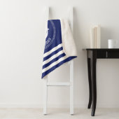 Nautisch anker familienaam kleur kiezen sherpa deken (In situ)