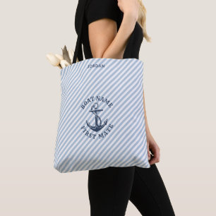 nautisch anker Gepersonaliseerd bemanningslid Tote Bag
