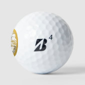 nautisch anker goud en witte marmer zwart golfballen (Logo)