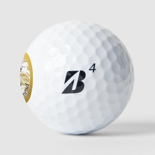 nautisch anker goud en witte marmer zwart golfballen (Logo)