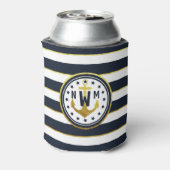 Nautisch Anker in Marine & Goud Blikjeskoeler (Blikje Achterkant)