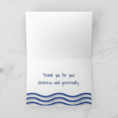 Nautisch anker in Waterverf Dank u Bedankkaart (Binnen)