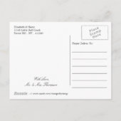 Nautisch anker ingelijst papier Sla de datum op Aankondigingskaart (Achterkant)