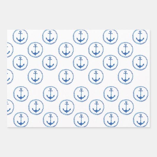 Nautisch anker inpakpapier vel (Voorkant 2)