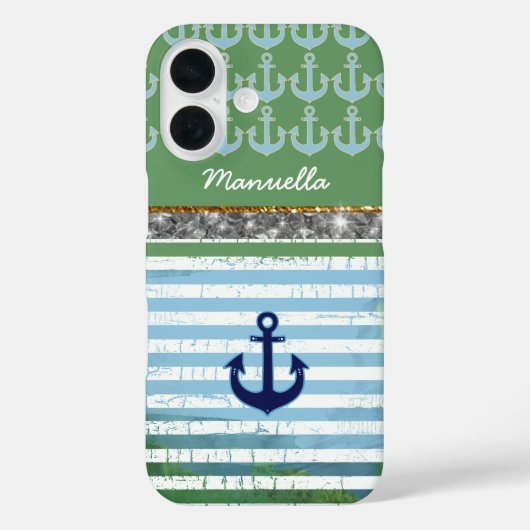 nautisch anker iPhone-6 gepersonaliseerd Case-Mate iPhone Case (Achterkant)