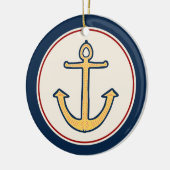 Nautisch anker keramisch ornament (Links)