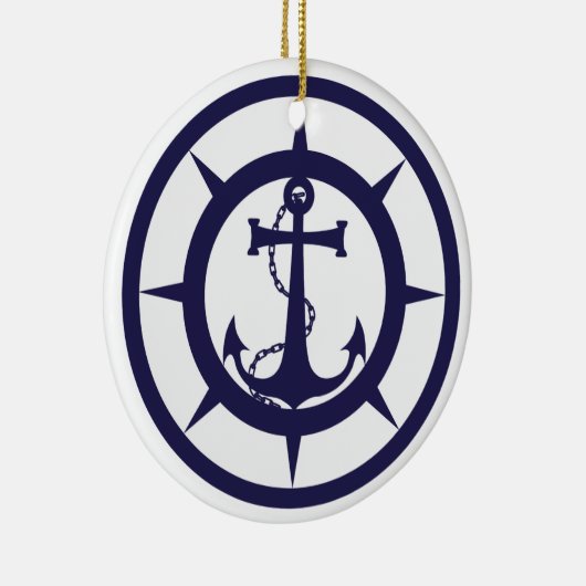Nautisch anker keramisch ornament (Rechts)