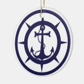 Nautisch anker keramisch ornament (Links)