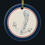 Nautisch anker keramisch ornament<br><div class="desc">nautisch anker</div>