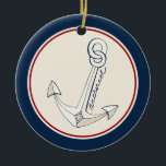 Nautisch anker keramisch ornament<br><div class="desc">nautisch anker</div>