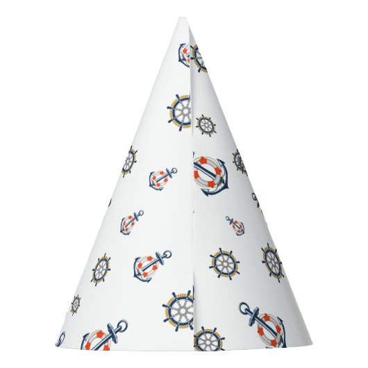 Nautisch Anker Kinder Party Pet Feesthoedjes (Achterkant)