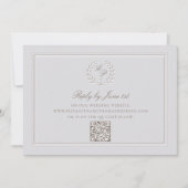 Nautisch anker krans formele QR bruiloft reactie (Voorkant)