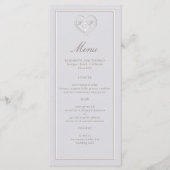 Nautisch anker Kust Touw Crest Formele bruiloft Menu (Voorkant)