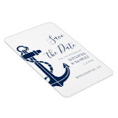 Nautisch Anker Kustbruiloft Save the Date Magneet (Rechterzijde)
