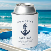 Nautisch anker laatste zeil voor sluier vrijgezell blikjeskoeler