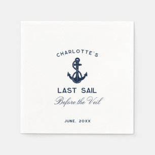 Nautisch Anker Laatste Zeil Voor Veil Bachelorette Servet