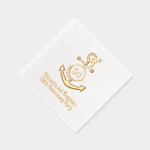 Nautisch Anker Lijst #2 Jubileum Party Folie Servetten (Rechts)