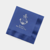 Nautisch Anker Lijst #6 Verjaardagsfeest Folie Servetten (Links)